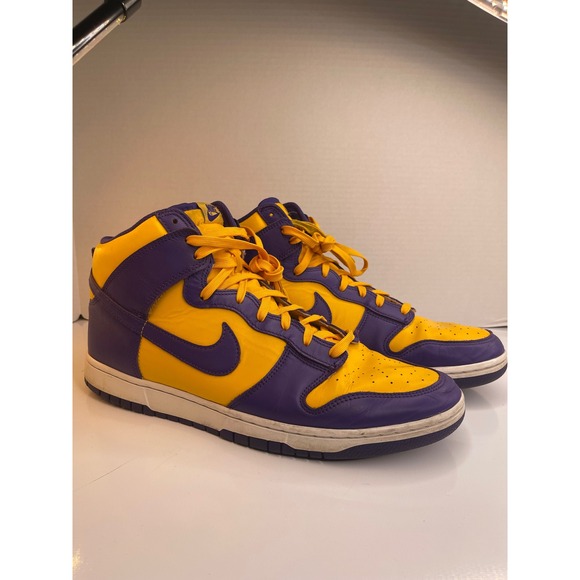 Nike Dunk High Retro "Lakers" Size14 - Picture 1 of 15